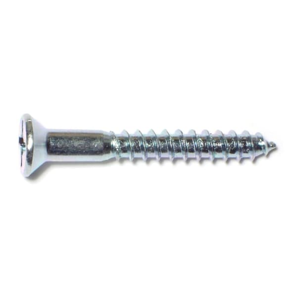 Midwest Fastener Wood Screw, #10, 1-1/2 in, Zinc Plated Steel Flat Head Phillips Drive, 30 PK 62783 - main